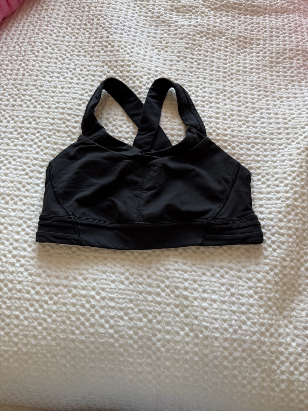 lululemon athletica Black Cross-Back Low to Medium Support Sports Bra